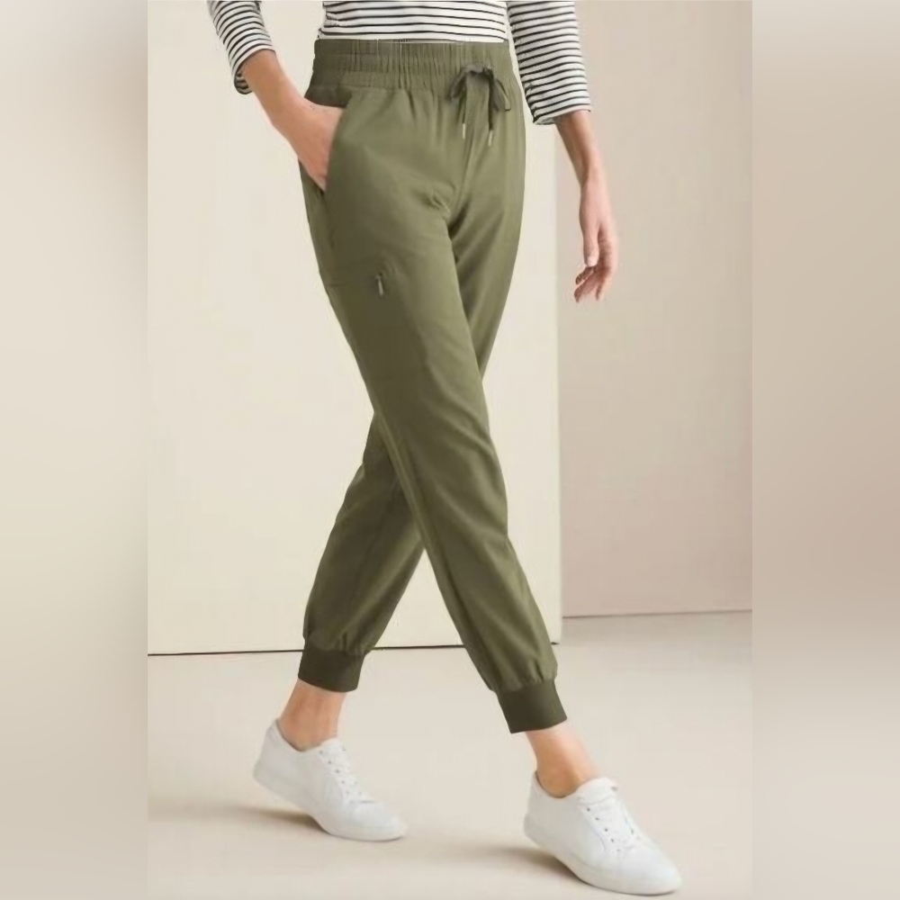 Chico's Zenergy Olive Green Jogger Pants 3R Size 16